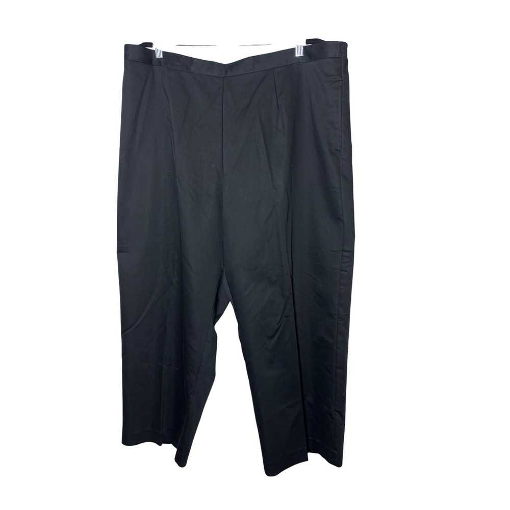 Alfred Dunner Woman Kenya Black Pull On Pants 22W Proportioned Short Stretch New